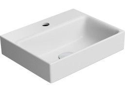GSI NUBES keramické umývadlo 40x32cm, brúsená spodná hrana, biela mat 96849109