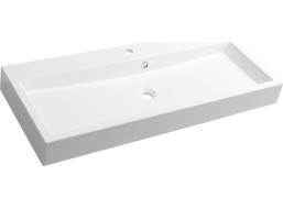 Sapho ORINOKO umývadlo, liaty mramor, 100x42cm, biela OR100