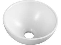 Sapho MINOR umývadlo na dosku, liaty mramor, Ø 26cm, biela MR260