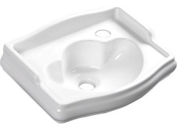 Kerasan RETRO keramické umývadlo 41x30cm, otvor pre batériu vpravo, biela 103301DX