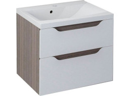 Sapho WAVE umývadlová skrinka 60x65x47, 8cm, biela/mali wenge WA060-3021