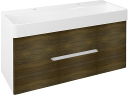 Sapho MEDIENA umývadlová skrinka 117x50, 5x48, 5cm, biela mat/dub graphite MD121
