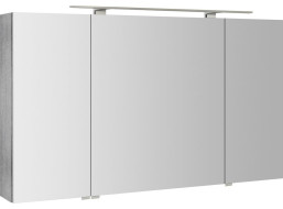 Sapho RIWA galerka s LED osvetlením, 3x dvierka, 121x70x17cm, dub strieborný RIW120-0011