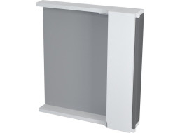 Sapho PULSE galerka s LED osvetlením, 75x80x17cm, pravá, biela/antracit PU078-3034