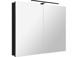 Sapho GRETA galerka s LED osvetlením, 101x70x14cm, čierna mat GR105-0035