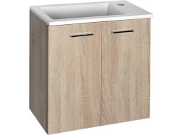 Aqualine ZOJA/KERAMIA FRESH umývadlová skrinka 49x50x24, 5cm, dub platin 51047DP
