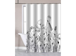 Aqualine Sprchový záves 180x180cm, polyester, vlčí mak ZP017