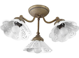 Sapho NAPOLI stropné svietidlo, 3xE14, 40W, 230V, keramické tienidlo, bronz MC613