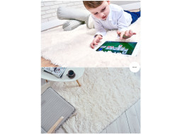 Detský plyšový koberec MAX BIELY-ECRU