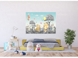Detská fototapeta - Medvedík - šedý - 155 x 110 cm