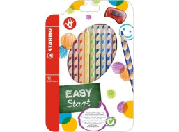 STABILO EASYstart sada 12 pasteliek pre pravákov s strúhadlom