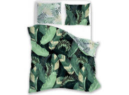 Bavlnené obliečky TRENDY Listy - zelené - 160x200 cm + 2x 70x80 cm