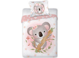 Detské bavlnené obliečky do postieľky 135x100 cm CUDDLES - Koala
