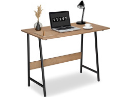 Loftový písací stôl SKAGEN - prírodný dub/čierny