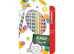 STABILO EASYstart sada 12 pasteliek pre ľavákov s strúhadlom