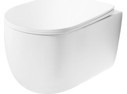 Závesné WC Rea EDDY TURBO TORNADO RIMLESS - biele