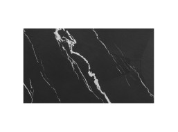 Sprchová SMC vanička REA MAGNUM CARRARA BLACK 90x120 cm - imitácia kameňa - čierna