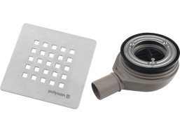 Polysan TRENECA vaničkový sifón, priemer otvoru 90mm, DN40, krytka nerez 84999