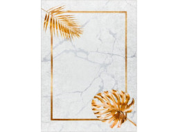 Kusový koberec Miro 51518.806 Leaves grey/gold