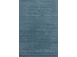 Kusový ručne tkaný koberec Tuscany Textured Wool Border Blue
