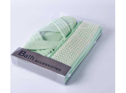 Komplet CONFI SPA: masážny pás na chrbát + prezuvky 40/41 - zelená