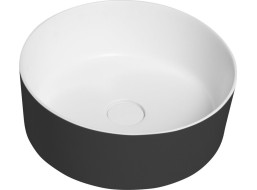THIN umývadlo na dosku, Rockstone, Ø 38 cm, carina/biela mat WN548-41