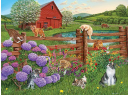 COBBLE HILL Puzzle Mačky na farme XL 275 dielikov