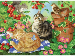 COBBLE HILL Rodinné puzzle Pod čerešňovým stromom 350 dielikov