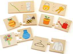 Bigjigs Toys Didaktické puzzle Čo k sebe patrí