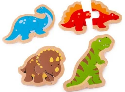 Bigjigs Toys Drevené puzzle dinosauri