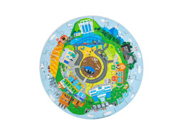 Bigjigs Toys Kruhové puzzle Recyklácia