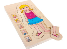 small foot Drevené puzzle anatómie