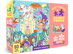 Chronicle Books Rodinné puzzle Purrmaid Paradise 60 dielikov