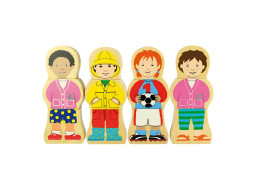 Bigjigs Toys Drevené puzzle národnosti