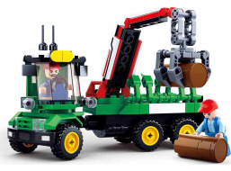 Sluban Town Farma M38-B0778 Traktor s prívesom na klády