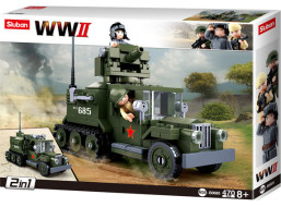 Sluban WWII M38-B0685 Sovietsky polopásový automobil 2v1 - Half-Track