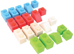 Bigjigs Baby Drevené Spojkocky Primary set