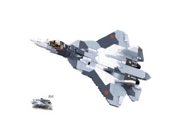 Sluban Model Bricks M38-B0986 Prúdové stíhacie lietadlo Su-57 2 v 1