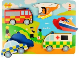 Bigjigs Toys Vkladacie puzzle záchranári