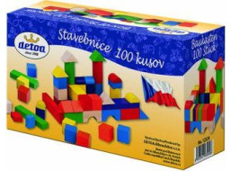 Detoa Drevená stavebnica kocky 100 ks