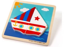 Bigjigs Toys Vkladacie puzzle Plachetnica