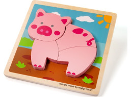 Bigjigs Toys Vkladacie puzzle Prasiatko