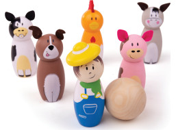 Bigjigs Toys Drevené kolky farma