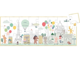Vilac Panoramatické drevené puzzle Paríž - Sarah Betz