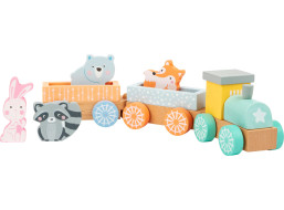 small foot Drevený vláčik v pastelových farbách