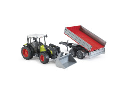 Bruder Traktor CLAAS Nectis 267F s nakladačom a prívesom