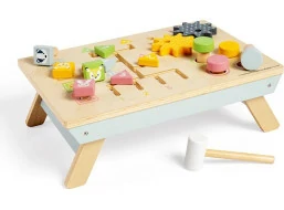 Bigjigs Toys Pracovný stôl so zatĺkačkou