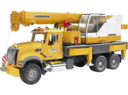 Bruder Nákladné auto MACK Granit žeriav LIEBHERR