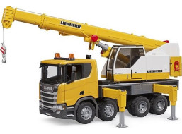 Bruder Nákladné auto Scania so žeriavom Liebherr