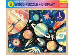 Mudpuppy Drevené puzzle Vesmírna misia 100 dielikov